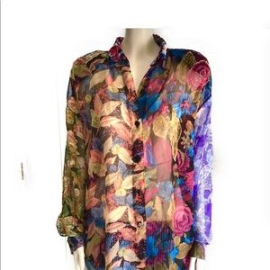 Vintage sheer chiffon shirt